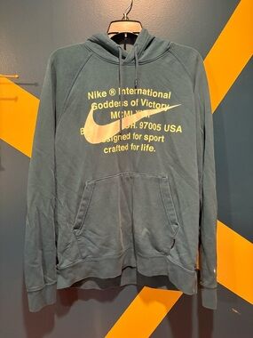 Nike Teal Graphic Hooded Sweatshirt NWOT